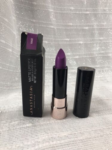 Anastasia Beverly Hills RAGE Purple Lipstick Matte Full Size NEW