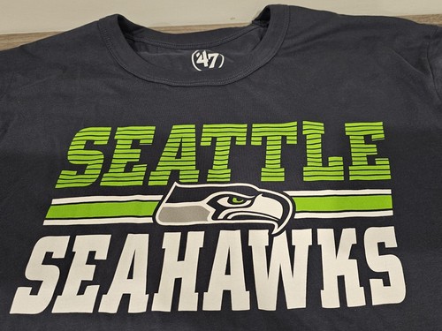 47 Brand Seattle Seahawks Mens XXL Short Sleeve T Shirt Navy - Picture 4 of 8
