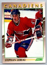 1991-92 Score Young Superstars - #7 Stephan Lebeau