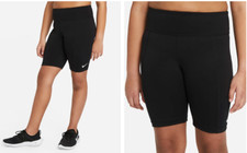 Nike Dri Fit Tight Biking Shorts Black Compression Training Girls Size Medium