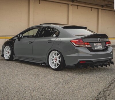 2012-15 Honda Civic 3PC ''Straight Fin'' Rear Diffuser
