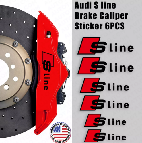 For Audi SLine Wheels Brake Caliper Sticker Sport Car Decal Logo Decoration New