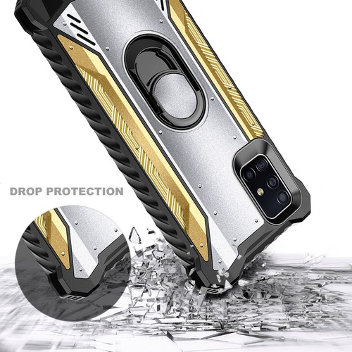 For Samsung Galaxy A51 5G Case Full Body Ring Stand Phone Cover + Tempered Glass - 第 17/37 張圖片