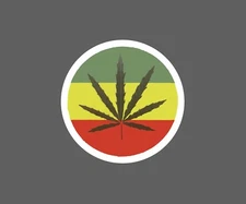Marijuana Leaf Sticker Jamaica 420 Weed Smoke Gift Waterproof NEW