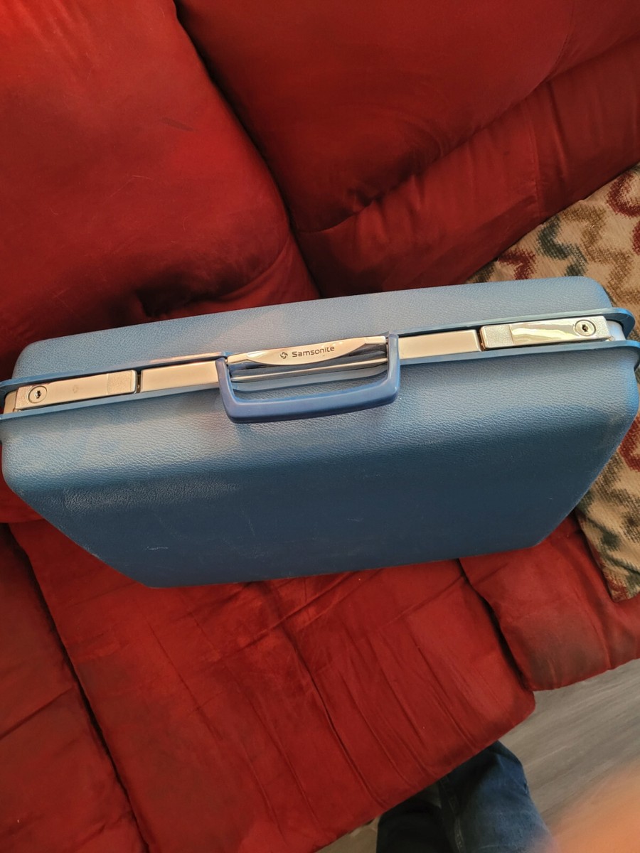 Samsonite Saturn 400 Vintage Original Suitcase, Blue 20 x 18 x 7
