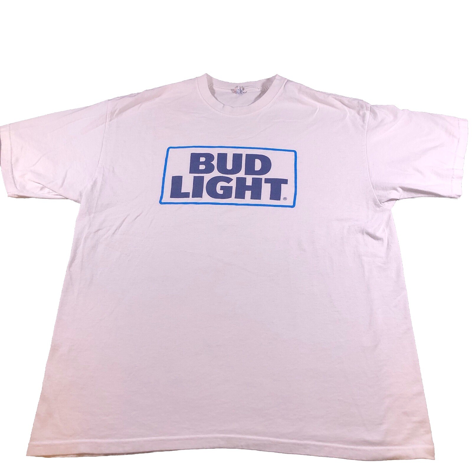 Bud Light T Shirt XL White Blue Logo