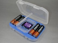 New Battery Travel Case Holder fits your 4 AA  SD mini RS MMC card