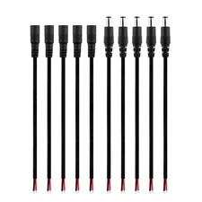 DC Barrel Power Plug Pigtail Cable 2.1 X 5.5 Mm Male Female Jack Connector Cord