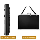 DESIGN PORTFOLIO WATER PROOF BLACK CASE ART WORK PAINTING FOLDER BAG - S / M / L