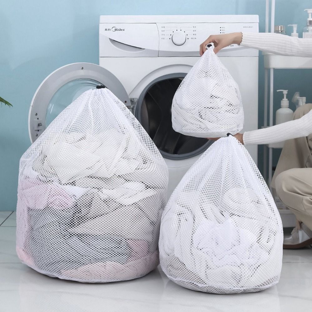 Laundry Net Washing Machine Mesh Laundry Bag Laundry Bags Laundry Net Drawstring Laundry Net For Underwear Blouse Shirts, 50 X 60 Cm Pack Of 2