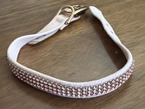 Susan Lanci Dog Collar w Swarovski Crystal Size S