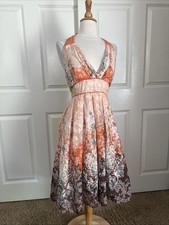 Vintage Y2k Halter Babydoll Dress Boho Fairy Tie Back Sz S/M RARE Whimsical 00s