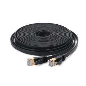 Noir 5m Chat 7 Câble Ethernet 32AWG Cuivre sans oxygène 10Gbps Haute vitesse 600 CEL