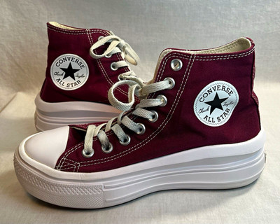Converse Chuck Taylor All Star Move Platform High Top Dark Beetroot Women s 7