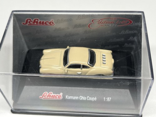 SCHUCO 1:87 KARMANN GHIA COUPE CREAM HO / OO MODEL RAIL DIECAST MODEL CAR - Picture 15 of 19