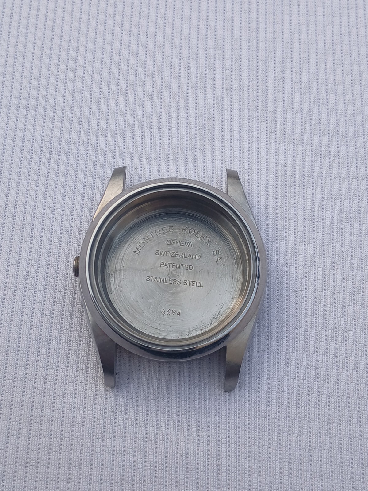 Rolex Watch Case Steel 34mm Winding 6694 Stainless Vintage Manual - vintagewatches.pk