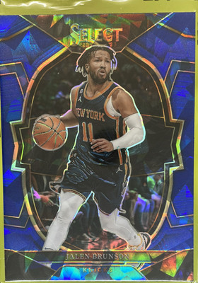 2022-23 Select Jalen Brunson Blue Cracked Ice Prizms #22 Concourse