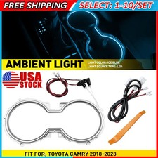1-10x Ice Blue LED Water Cup Holder Ambient L...