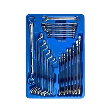 Genius Tools 24 Piece Metric Combination & Offset Box End Wrench Set (Mirror ...