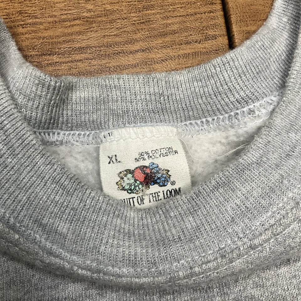 Винтажный пляж весело пуловер Crewneck толстовка Sz XL 90-х графический сделано в США - Изображение 3 из 4