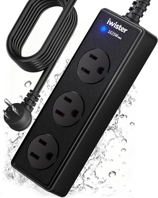Outdoor Power Strip Weatherproof, 3 AC Outlets, 1625W/13A High-Power Single-Devi