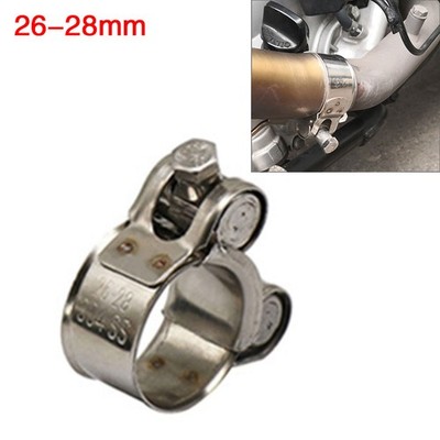 Universal Stainless Steel 26-28mm Car Motorcycle Exhaust Muffler Pipe Clamp
