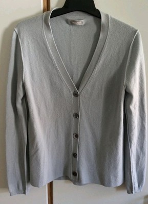 Hemisphere Kaschmir Cashmere Damen Strickjacke Cardigan blau 36 S  Jacke  