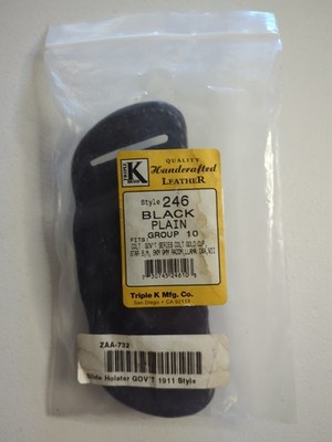 Triple K Brand Black Leather Slide Holster Colt Government Series Style 246 