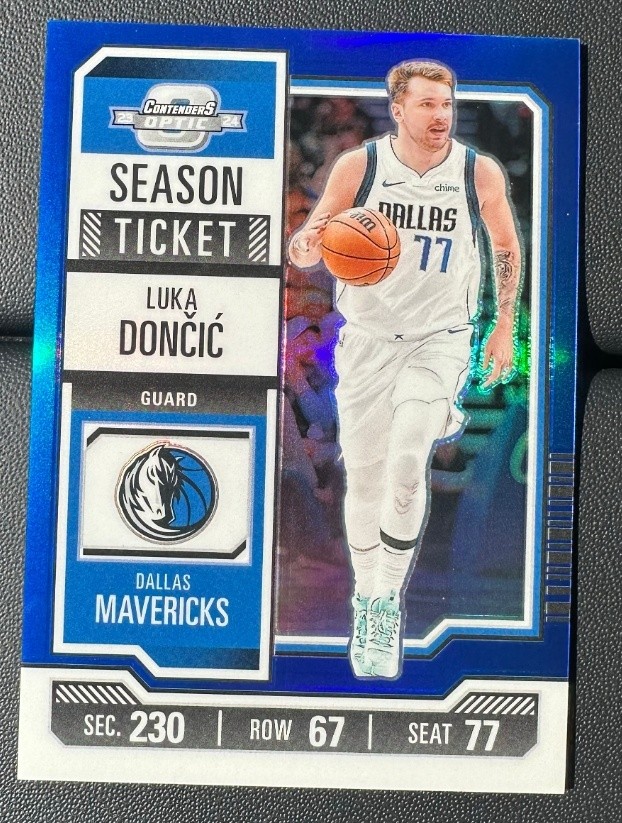 Luka Doncic 2023-24 Panini Contenders Optic Blue /99 #43