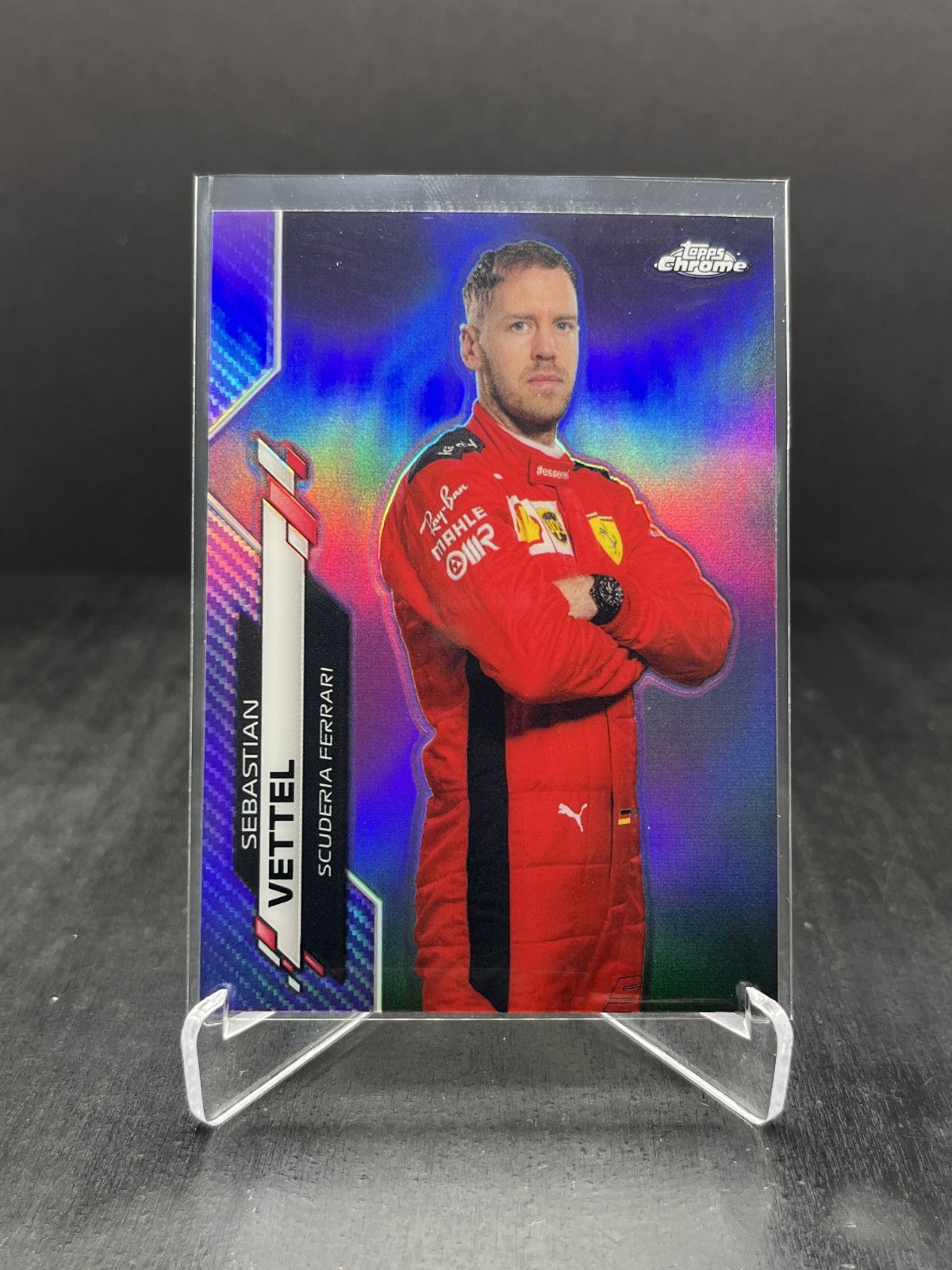 2020 Topps Chrome F1 Sebastian Vettel Portrait Purple Refractor 006/399 #3