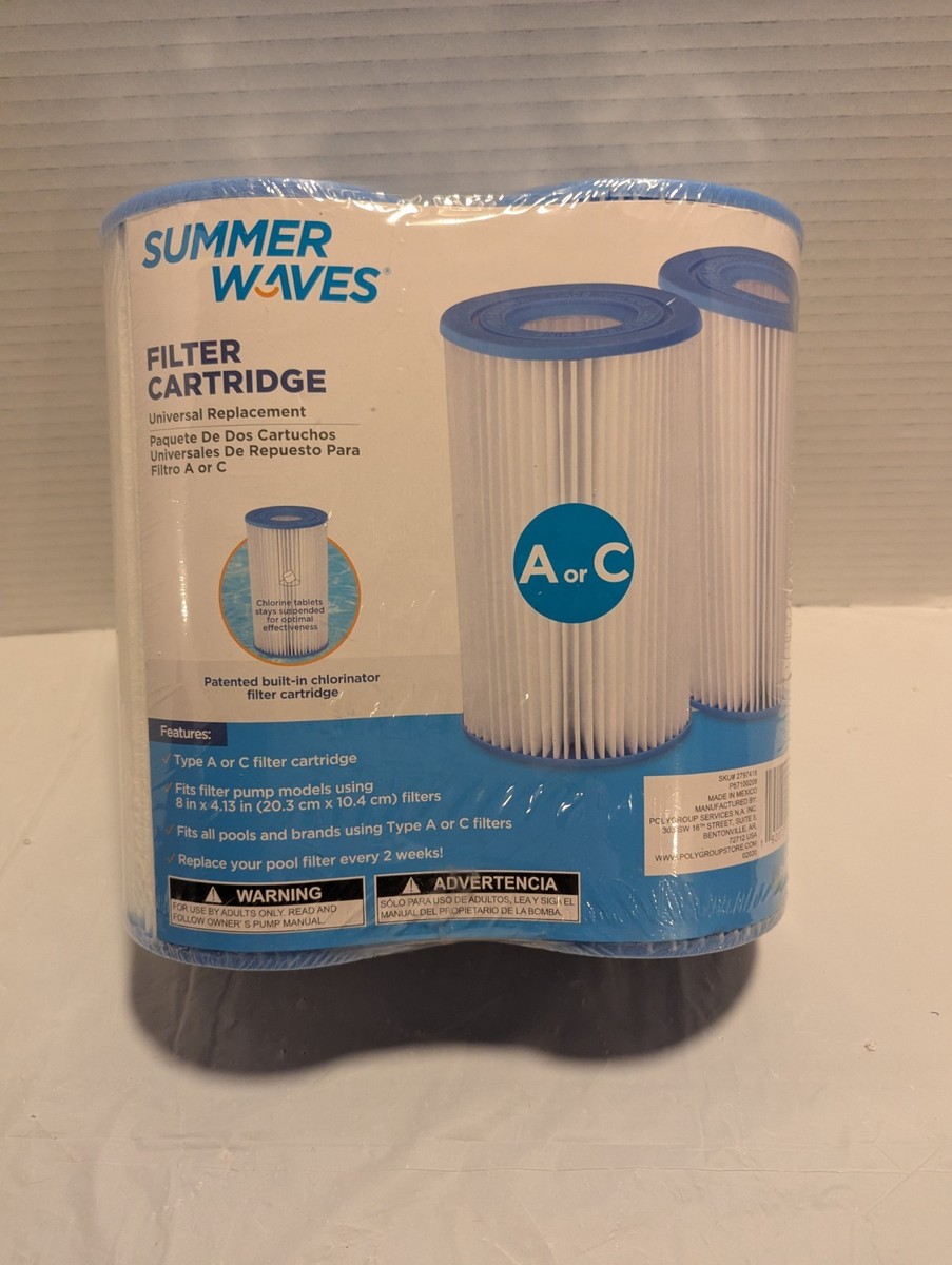 Summer Waves A or C Filter Cartridge Universal Replacement