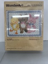 VTG WonderArt by Caron Latch Hook Kit Toy Parade Animals 4264 New
