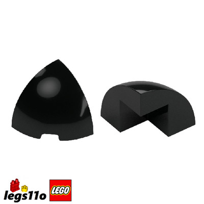 Lego 5906 Packung 2x - Stein 2x2 Runde Viertel Kuppel Kreis mit Ausschnitt NEU schwarz