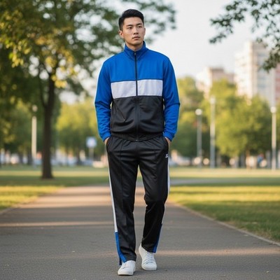 Jordan Craig Vintage Tracksuit Set Jacket Pants Blue Black Mens XL 