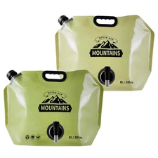 1pc Collapsible 8L Water Storage Bag, Portable Folding Water Jug with Faucet