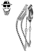 ORIGINAL LOWRIDER 26" Bent 1" Wing DROPDOWN Chrome Deluxe Fork w/Bird Cage Parts