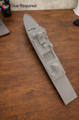 USS San Antonio Display Ship 3D Printed Naval Warship Model No Glue Required