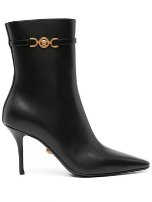 $1850 Designer VERSACE Women's Medusa 85mm Leather Winter Zipper Ankle Boots 41