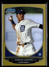 2013 Bowman Chrome Prospects Gold Harold Castro Auto 06/50 Detroit Tigers