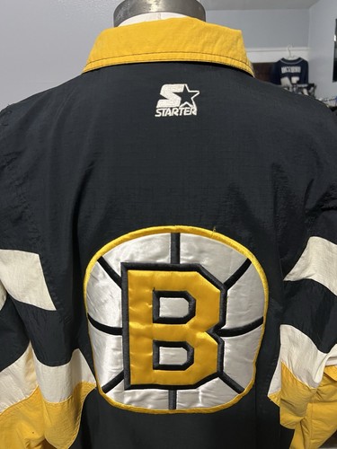 Vintage NHL Boston Bruins Starter Windbreaker Jacket Pullover Mens XL - Picture 5 of 16