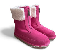 NEW KOOLABURRA BY UGG BIG KIDS GIRLS LYTTA SHORT RASPBERRY ROSE SUEDE BOOTS
