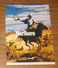 Seltene Werbung MARLBORO Cowboy mit Lasso 1989
