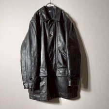USED 80'S COMME DES GARCONS HOMME TANAKA LEATHER JACKET COAT COWHIDE ZIP ACCEP