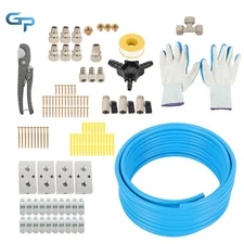 Compressed Air Kit 1/2"x100ft, Aluminum Piping - Quick Connect, Leak-Proof