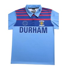 Camiseta deportiva Durham CCC retro vintage réplica de cricket para hombre County Fan Top stock del Reino Unido