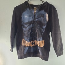 DC Batman Mask Hoodie Batman Kids Size 8 Halloween Jacket Cosplay