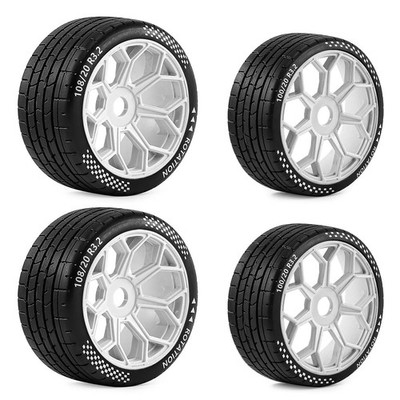 2PCS Front 2PCS Rear Wheels Tire for Arrma 1/7 Infraction 6S Fits FS Racing GT