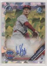 2019 Bowman Chrome Prospect Atomic Refractor /100 Will Stewart #CPA-WS Auto 1b8