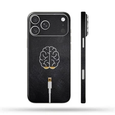 Phone Skin/Phone Wrap For iPhone, Samsung, Android Printed Leather Brain Charge
