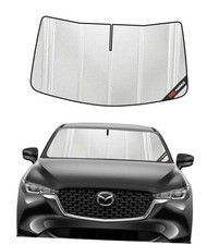 Windshield Sun Shade for Mazda CX5 2017-2025 Mazda CX5 Shiny Silver Upgrade 